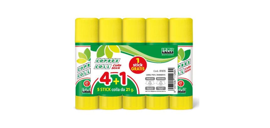 COLLA STICK 21 GRAMMI 4+1 PZ.