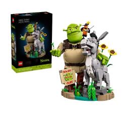 LEGO 72423 Shrek, Ciuchino e Gatto con gli Stivali, Kit Modellismo per Adulti da Esposizione con 3 Personaggi, Regalo per Fan