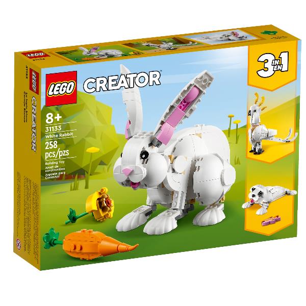 Portachiavi Bunny white (Coniglio bianco) con torcia - Lego LGL-KE73H -  LEGO - Set mattoncini - Giocattoli