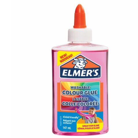 ELMER s Colla Liquida Colore ROSA TRANSLUCIDO - Flacone da 147 ml