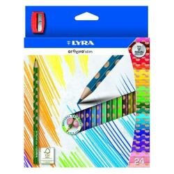 EN_Lapices de colores lyra groove slim triangular minas de 3,3 mm caja de 24 colores + sacapuntas