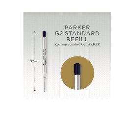 Parker - Quinkflow ricariche per penne a sfera punta media inchiostro