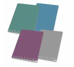 Quaderno punto metallico Maxi Monocromo Dusty A4 100gr  38 fogli  rigatura Q  colori assortiti  confezione 10 pezzi.