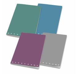 Quaderno punto metallico Maxi Monocromo Dusty A4 100gr  38 fogli  rigatura Q  colori assortiti  confezione 10 pezzi.