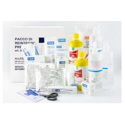 Pacco medicazione per cassette pronto soccorso con contenuto base a norma del DM 388 15/07/03 allegato 1 e D.L. 81 del 09/04/08 art.45