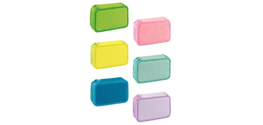 ASTUCCIO 3 ZIP PASTEL NEON PELIKAN 18 MATITE COLORATE+18 PENNARELLI IN DISPLAY