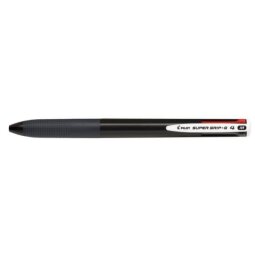 En_boligrafo pilot super grip g 4 colores retractil sujecion de caucho tinta base de aceite cuerpo color negro