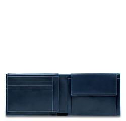 Piquadro PU1392B2R/BLU wallet/card case/travel document holder Blue Leather, Polyester