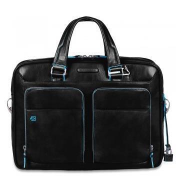 PIQUADRO CA2849B2/N BORSA SOTTILE PORTA COMPUTER E PORTA             IPAD®10,5 /IPAD 9,7  A DUE MANICI CON TASCHE FRONTALI ORGANIZZATE