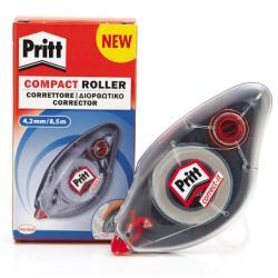 Correttore roller a nastro Pritt Compact  ergonomico  frizione tendinastro  larghezza 4 2mm  lunghezza 8 5 m (conf.10)