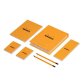 RHODIA ESSENTIAL BOX CONFEZIONE REGALO 4 BLOCCHI QUADRETTI 5 MM + 2   MATITE