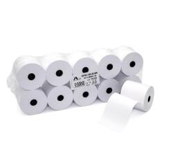 Rotolo per calcolatrice -  57 mm x 35 mt - 60 gr - diametro esterno 60 mm - anima 12 mm - bianca - Rotolificio Pugliese - blister 10 pezzi