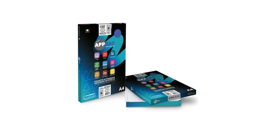 APPTAC Etichette Adesive Bianche Permanenti CON MARGINE 105x48, 100 Fogli