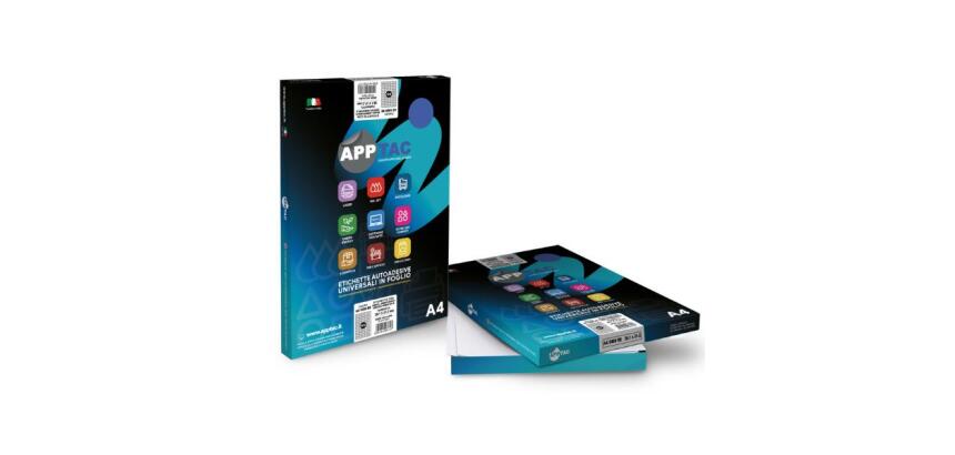 APPTAC Etichette Adesive Bianche Permanenti SENZA MARGINE 210x297, 100 fogli