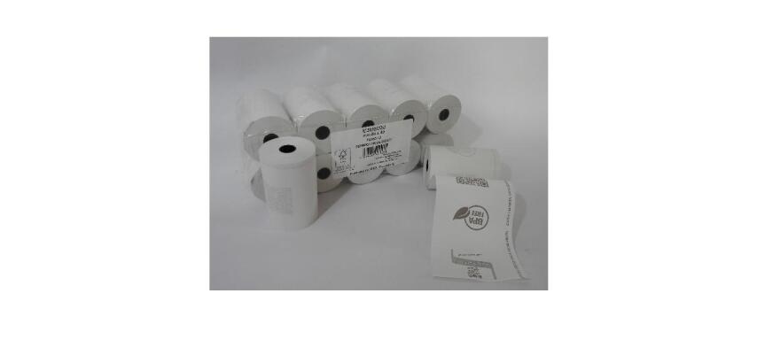 CF10 ROTOLO REG. DI CASSA CARTA TERMICA FSC 48GR BPA FREE (10 ANNI) 80mmX40mt  ANIMA 12 MM  DIAM.ES. 53MM