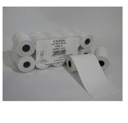 CF10 ROTOLI CARTA TERMICA NEUTRI POS/CARTE DI CREDITO 48GR BPA FREE   57MMX18MT FORO ANIMA 12MM DIAMETRO ESTERNO 37 MM CARTA FSC