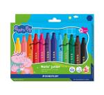 12 pennarelli esagonali extra jumbo Peppa Pig in colori assortiti  tratto largo