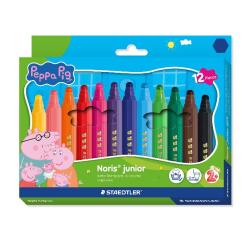 12 pennarelli esagonali extra jumbo Peppa Pig in colori assortiti  tratto largo