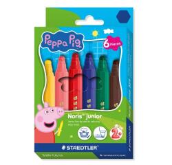 6 pennarelli esagonali extra jumbo Peppa Pig in colori assortiti  tratto largo