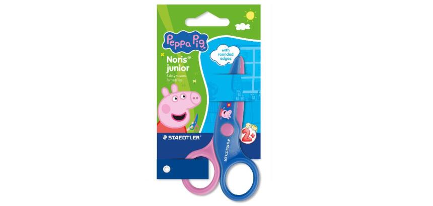 1 forbice in plastica per bambini Peppa Pig  per destrorsi e mancini