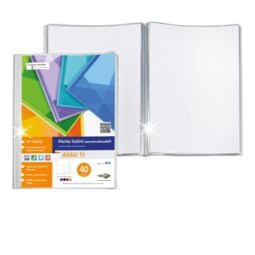 Porta listino personalizzabile Asso TI 50 buste bianco - 22x30 cm (A4)