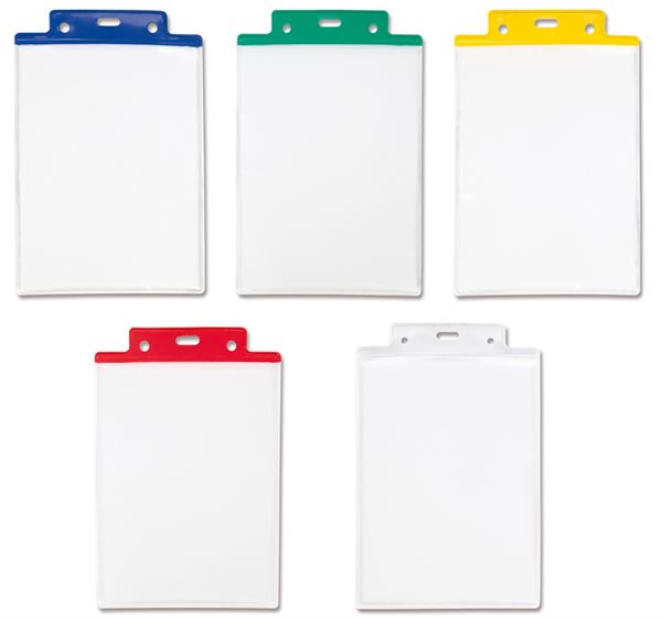 Porta Pass Badge Distintivo CHIUSO RIGIDO Trasparente Con - Foto 2