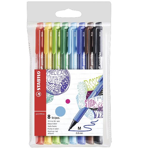 Fineliner Premium - STABILO pointMax - Astuccio da 4 Pastel