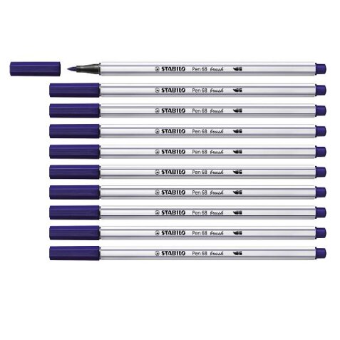 CF10STABILO Pen 68 brush blu di Prussia