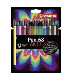 STABILO PEN 68 SCAT.CART. 18 ARTY