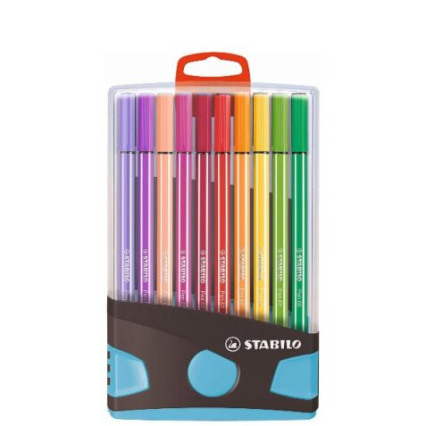 Pen 68 ColorParade antracite/azzurro da 20 colori