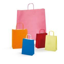 CF25SHOPPER 22X10X27 TINTA UNITA ASSORTITI VERDE LIMONE LILLA ARANCIO ROSSO AVORIO