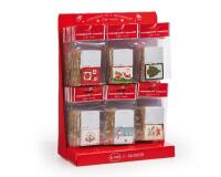 ESPOSITORE IN CARTONE CON 72 BUSTE IN PPL DA 6 SEGNAPACCHI NATALIZI   ASSORTITI