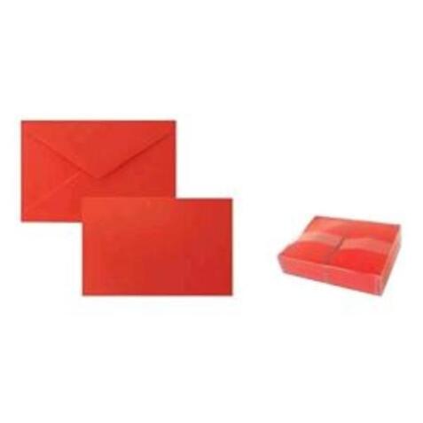 CF 100 BIGLIETTI + 100 BUSTE9X14CM FORMATO 9 - ROSSO