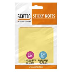 STICKY NOTES 7.5X7.5CM GIALLO PAST