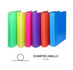 RACC.4ANELLI IN PP DIA.4CM COL.FLUO