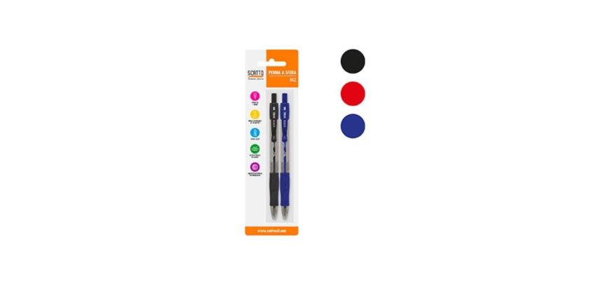CF2 PENNE SFERA 1 MM BLU-NERO-ROSSA