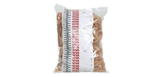 Elastici fettuccia - diametro 15 x 0,8 cm - 1 kg - caucciù - avana - Viva