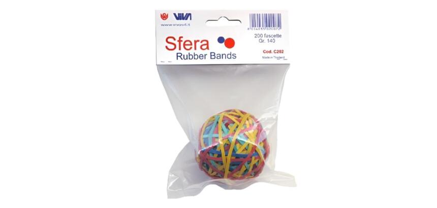 SFERA DI ELASTICI ASSORTITI DA 200 PZ