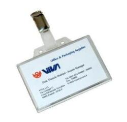 BUSTA PORTANOME MM 95 X 60  IN PVC TRASPARENTE SENZA AGGANCIO         CONFEZIONE SCATOLA DA 100 PORTANOME