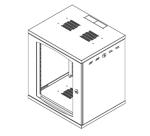 Fornitura in opera Armadio rack 19  da 20U  profondo 600mm  di larghezza 800mm - Nero