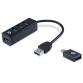 HUB USB 3.0 4-PORTES con Adattatore USB-C
