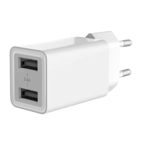 CARICATORE USB 2-PORTE 12W 2.4A