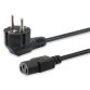 Power Cable Schuko angled / IEC 60320 (C13)  3.0m  black