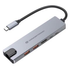 DOCKING STATION 6-in-1 USB 3.2 Gen 2, HDMI 4K60Hz, USB-A 10Gbps x 2, USB-C 10Gbps, GbE LAN, 140W USB PD 3.1