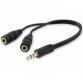 EQUIP - JACK 3.5mm MALE SPLITTER X 2 JACK 3.5mm FEMALE