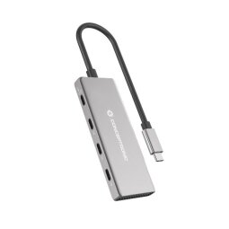 HUB 4-PORTE USB 3.2 GEN 2 -- 10Gbps. 4x USB-C, 100W USB PD, Alluminio