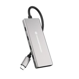 HUB 7-PORTE USB 3.2 GEN 2 -- 10Gbps, 4x USB-C, 3x USB-A, 100W PD USB, Alluminio