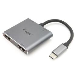EQUIP - ADATTATORE 4-in-1 MST DUAL HDMI, USB 3.0, 100W USB PD