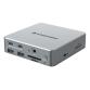 DOCKING STATION 15-in-1 DISPLAYLINK USB 3.2 GEN 2 -- Triple Display, HDMI, DisplayPort, USB-C 10Gbps, USB-A 10Gbps, USB-A 5Gbps, SD, TF/MicroSD, GbE, Audio, DC in, Security Slot
