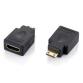miniHDMI (Type C) > HDMI (Type A) Adapter  M/F  black  gold plated plugs  equip